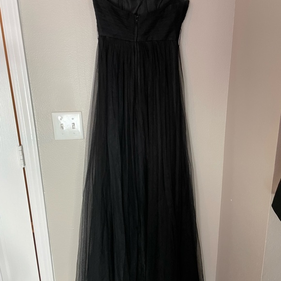 Jenny Yoo BHLDN Black Chiffon Long Dress 0 - Picture 5 of 7